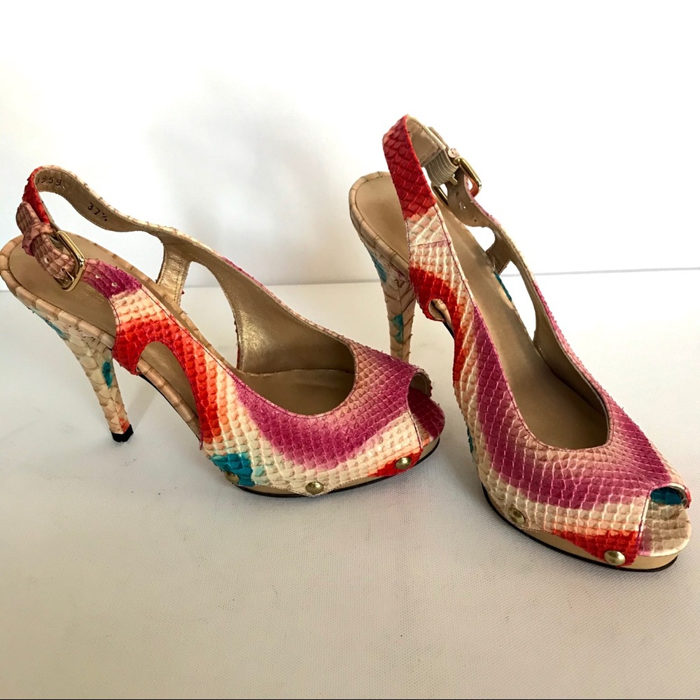 Authentic Stuart Weitzman snakeskin shoes